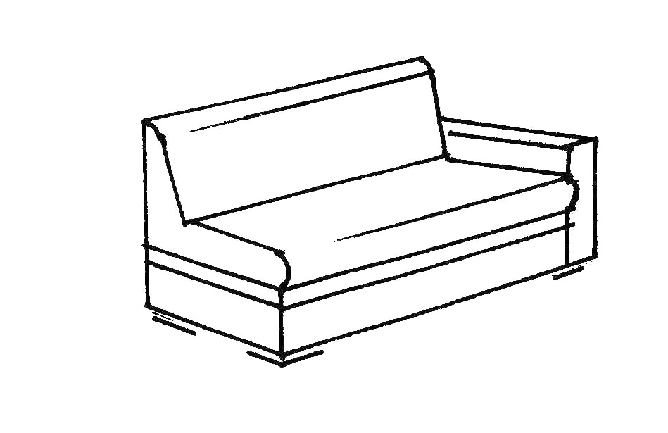 2-х местная диван-кроватная секция